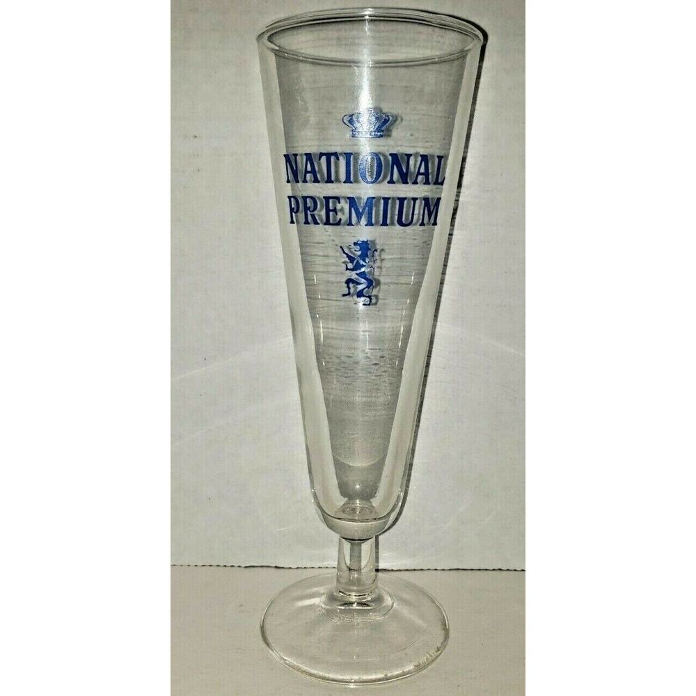 Vintage Rare 1970's National Premium Beer Barware Pilsner Glass 10 oz. U199